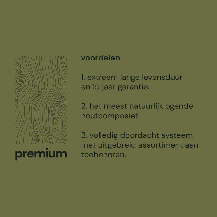 Compleet pakket Premium Rabatdeel Rhombus Eiken