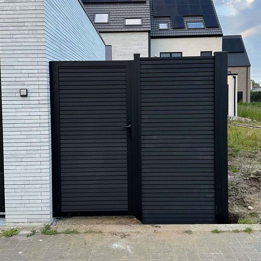 Composiet Tuindeur Rhombus Zwart