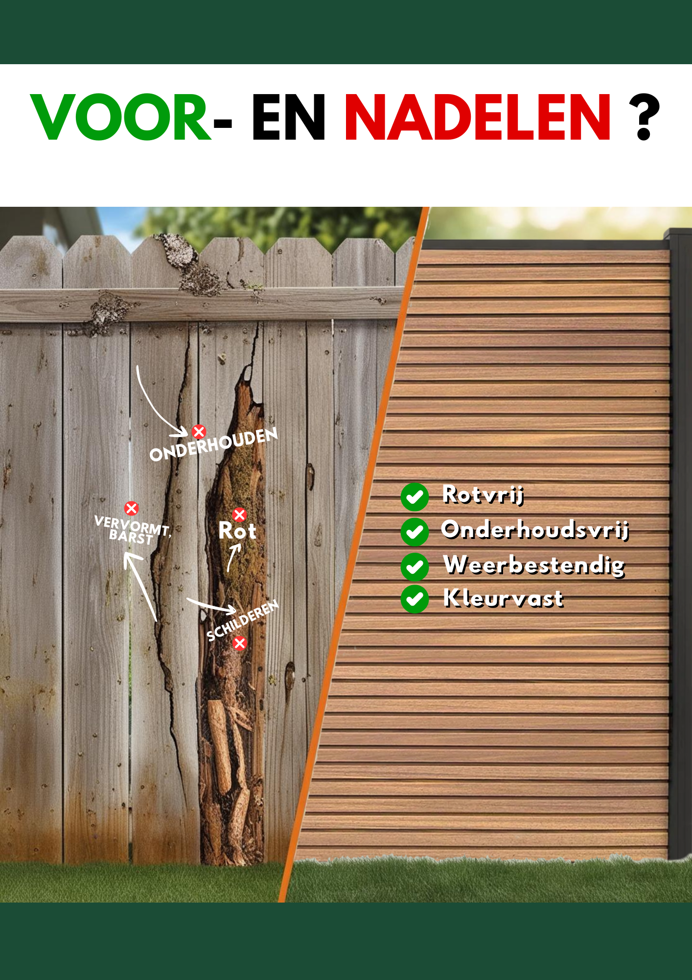 De voor- en nadelen van composiet schuttingen ??