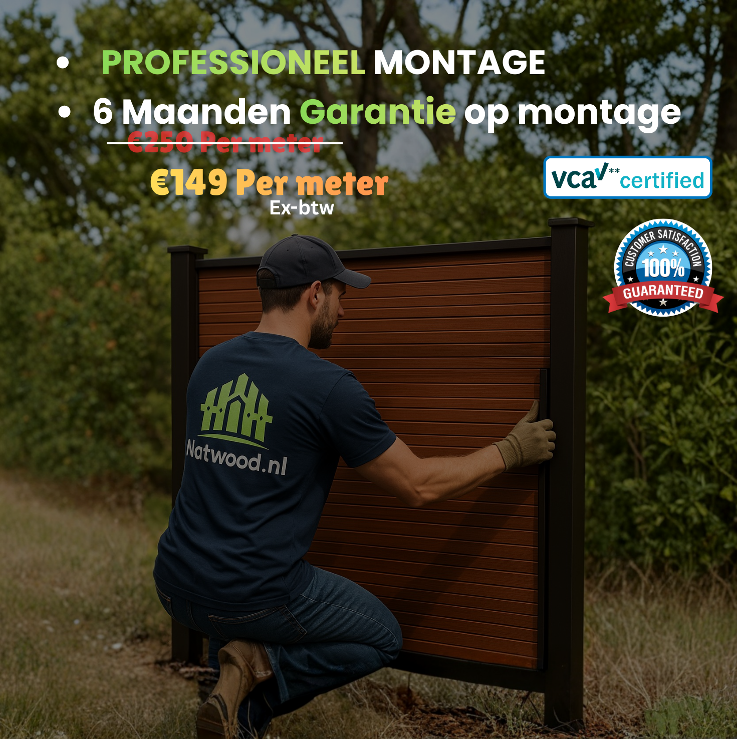 Exclusief Composiet schutting Timber