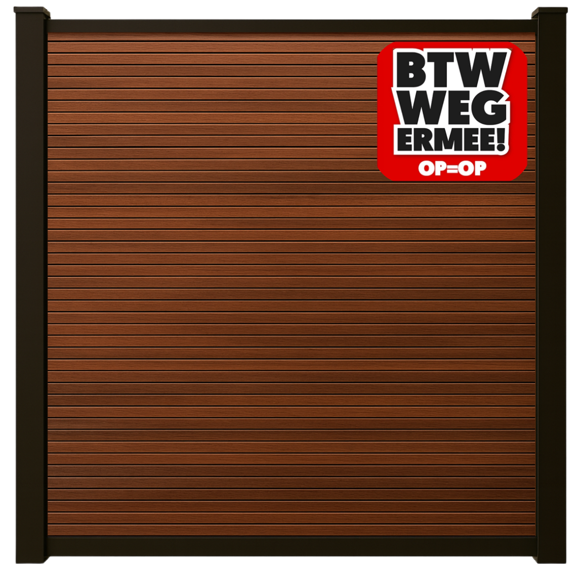 Exclusief Composiet Schutting Rhombus Teak