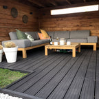 Holkamer composiet vlonderplank - 3m Grijs/Zwart