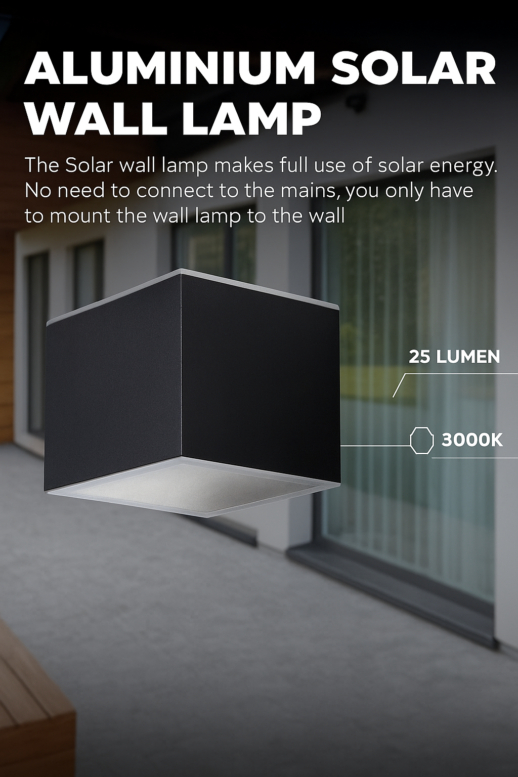 Solar LED wandlamp op zonne energie
