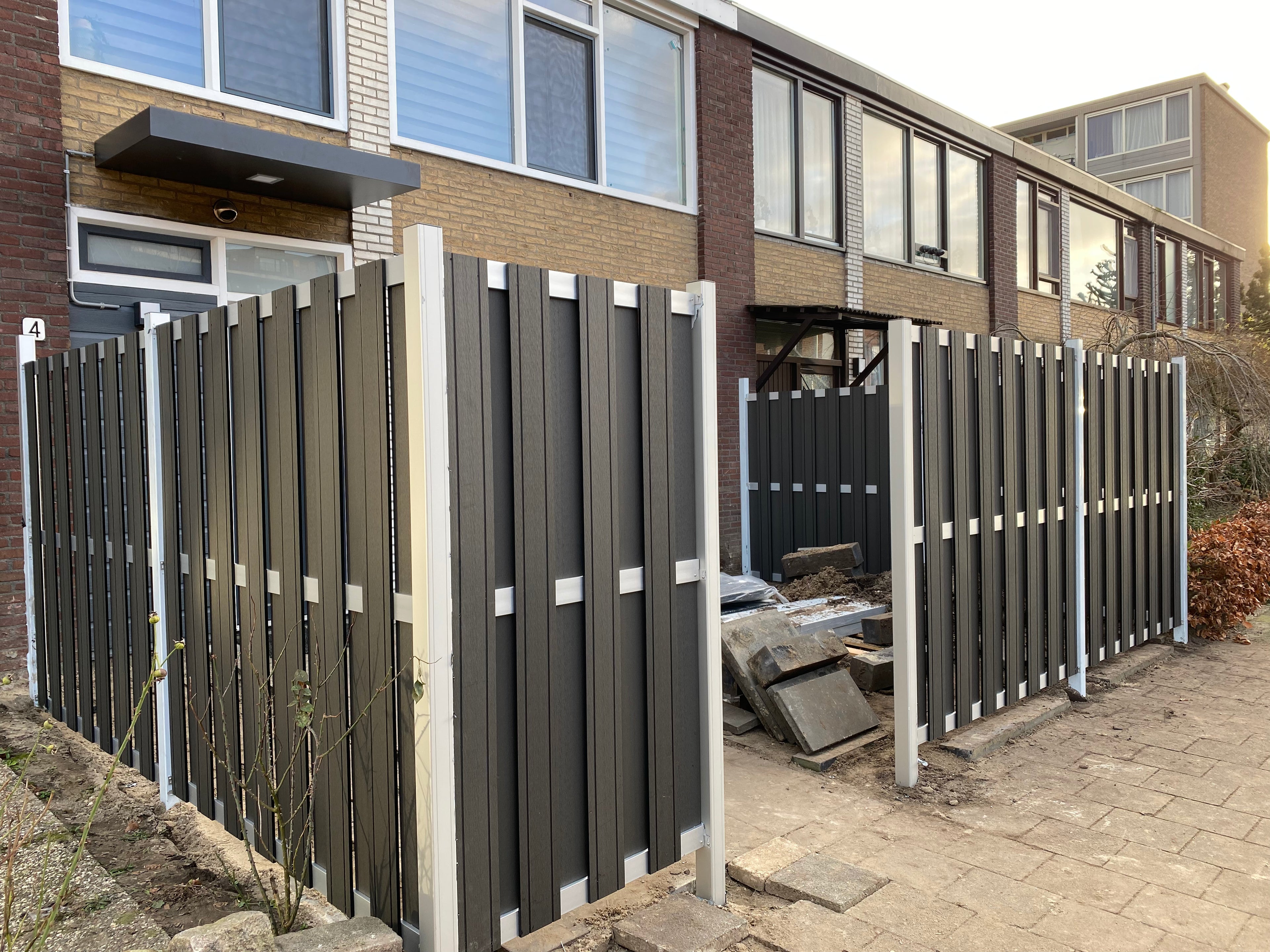 Composiet schutting Zilver Top Line