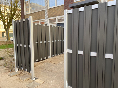 Composiet schutting Zilver Top Line
