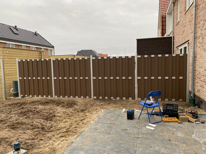 Composiet Schutting Bruin Top Line