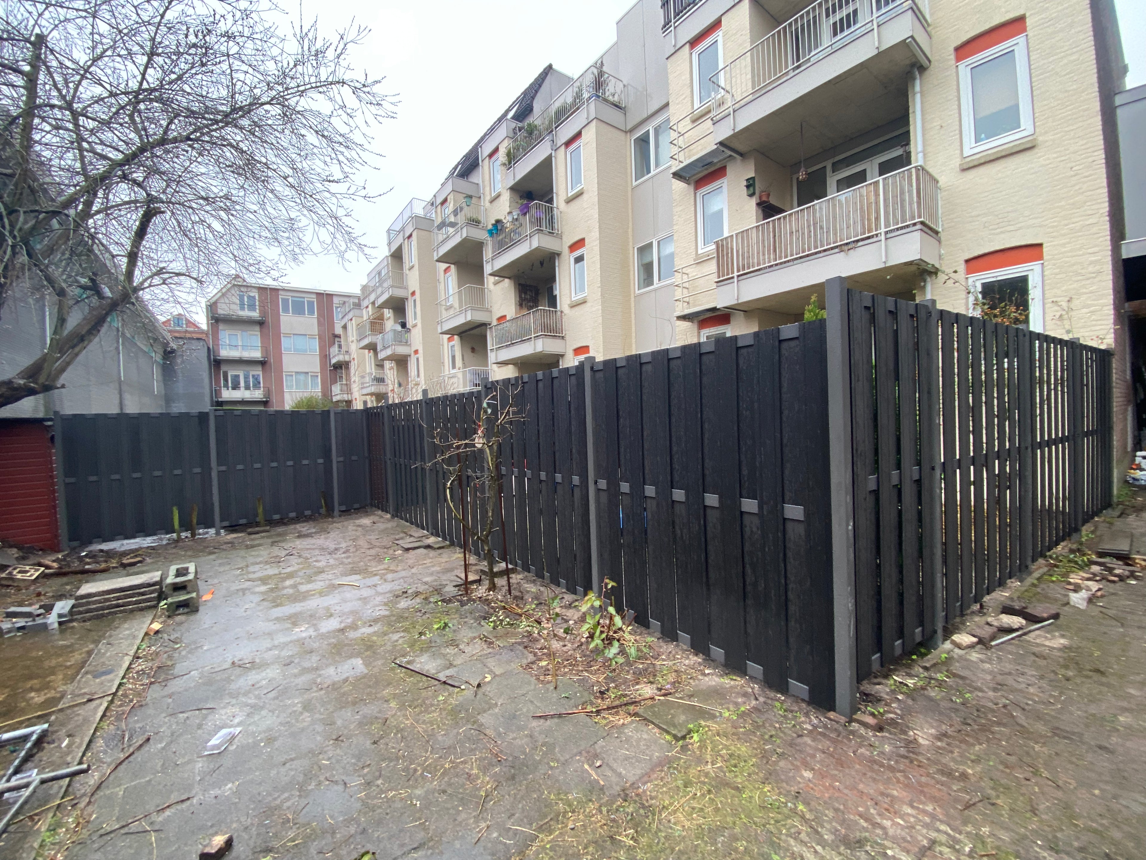 Composiet schutting Zwart Top Line