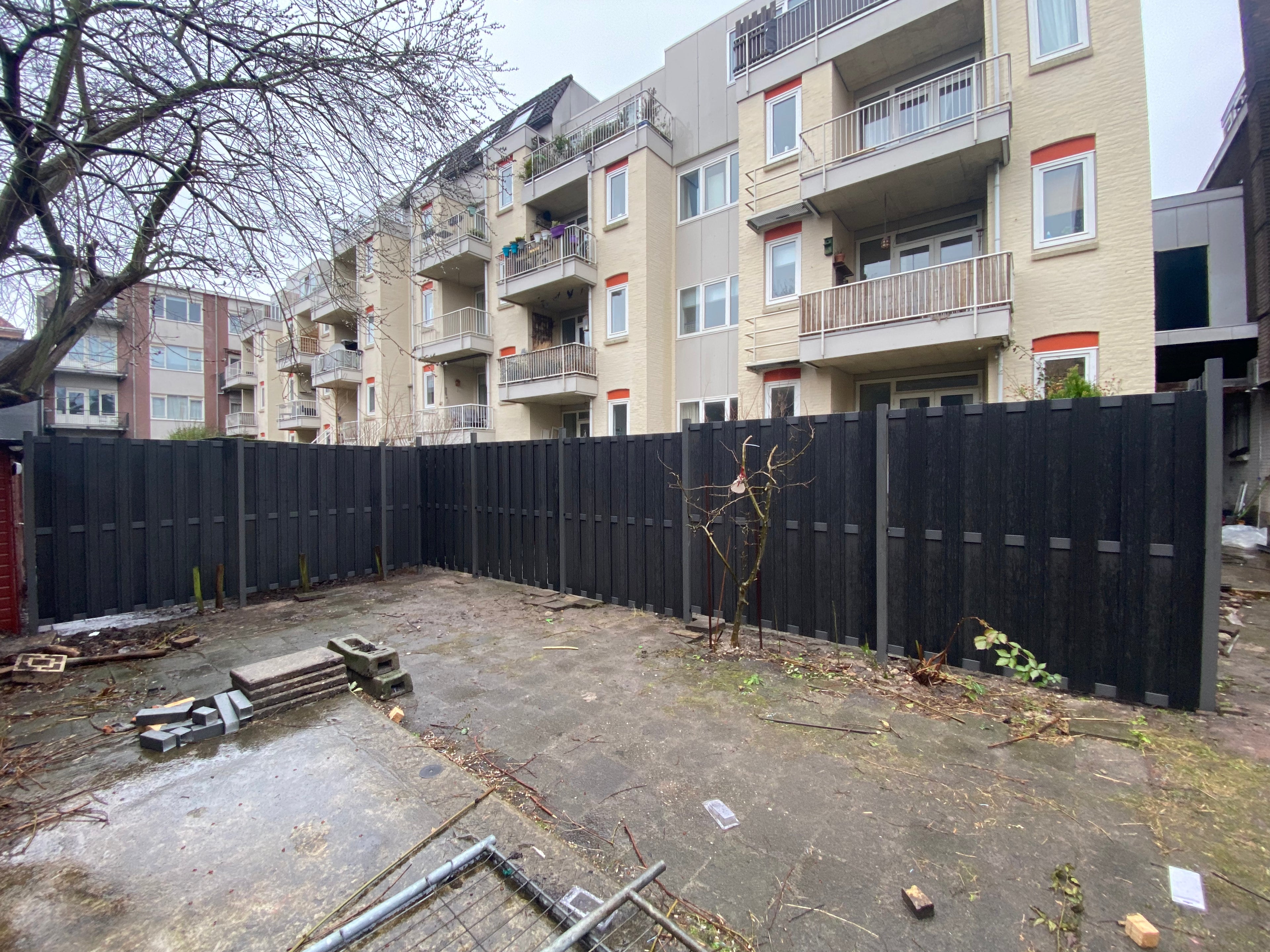 Composiet schutting Zwart Top Line