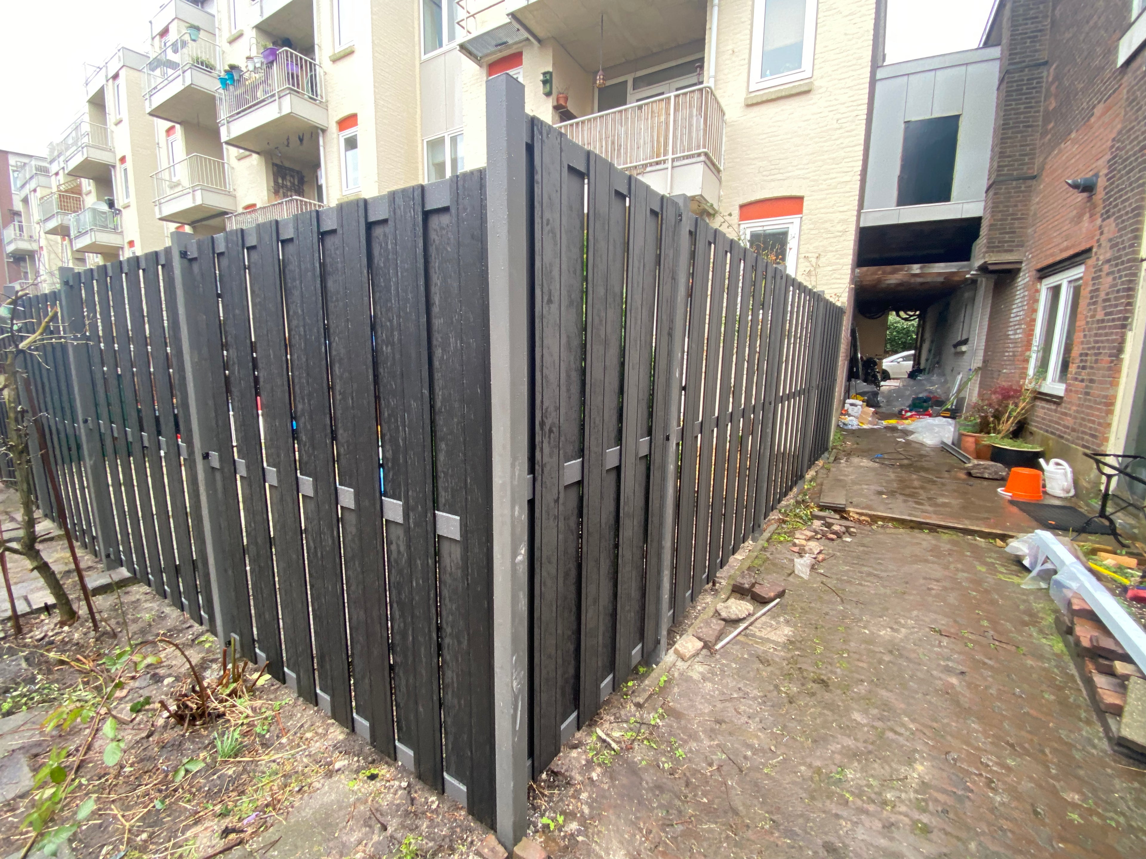 Composiet schutting Zwart Top Line