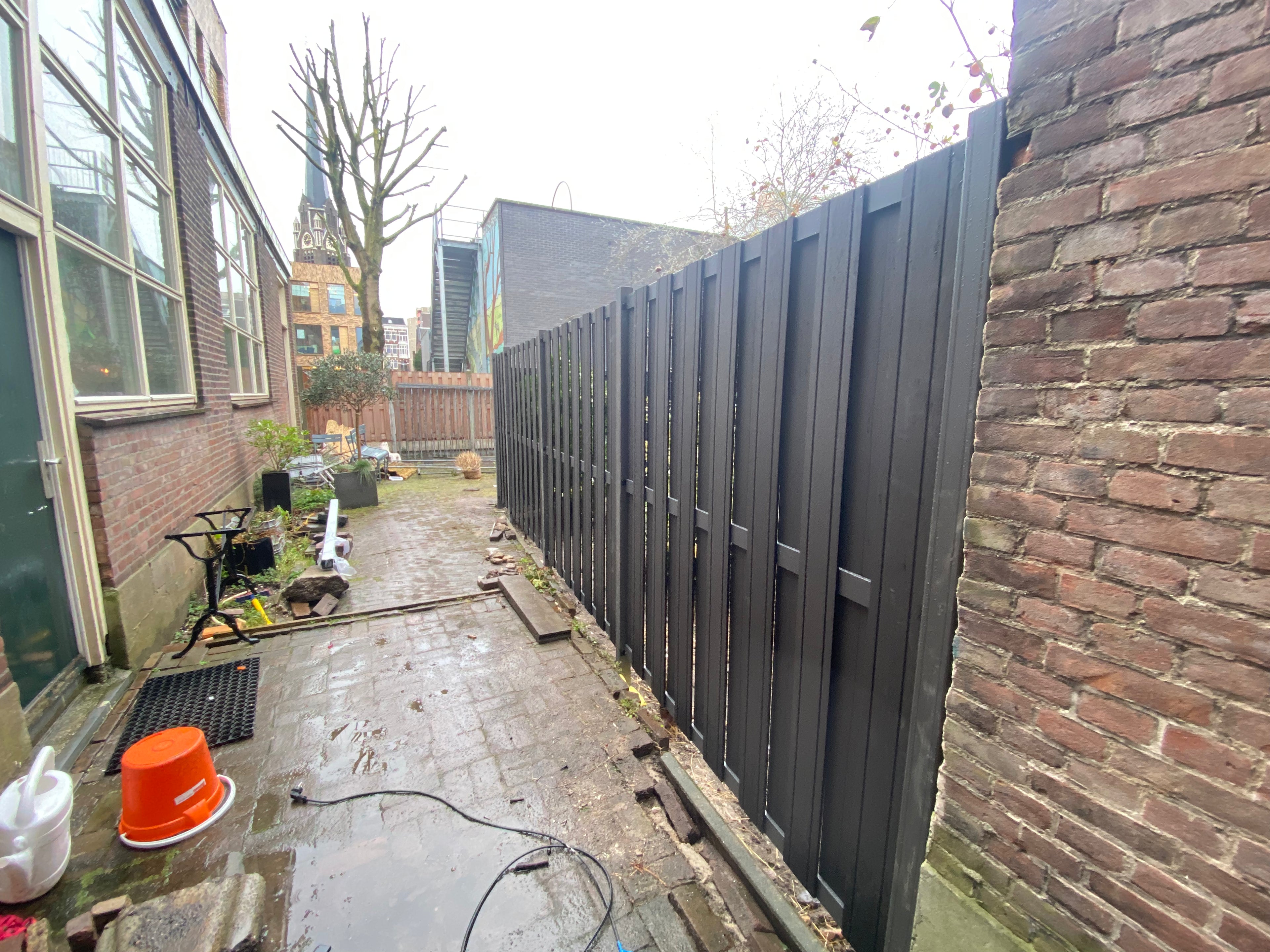 Composiet schutting Zwart Top Line