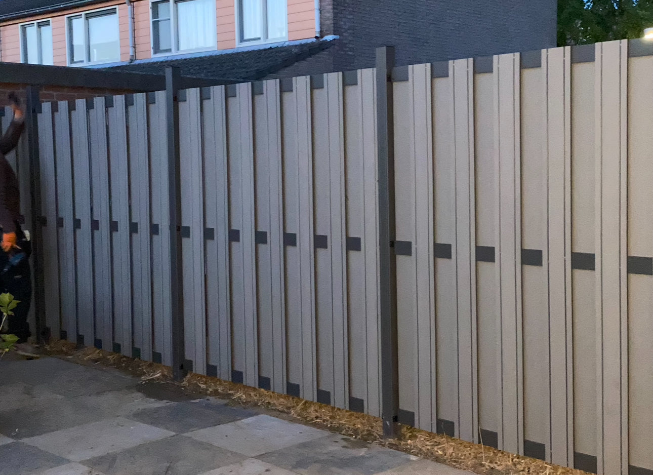 Composiet schutting Zilver Top Line