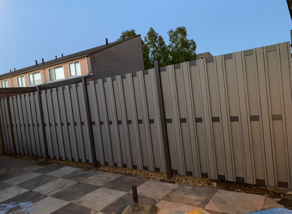 Composiet schutting Zilver Top Line