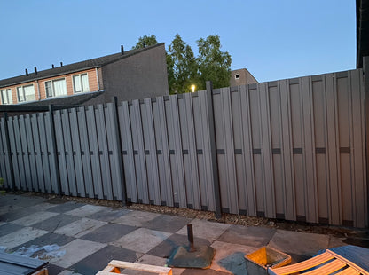 Composiet schutting Zilver Top Line