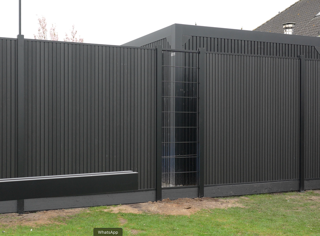 Exclusief Verticaal Composiet Schutting Rhombus Zwart