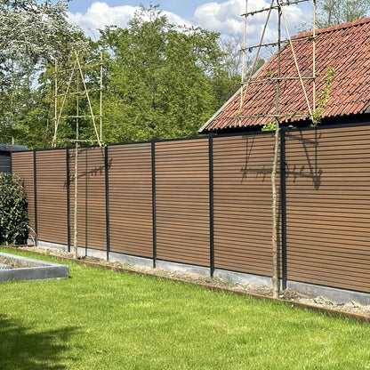 Composiet Schutting Rhombus Teak