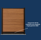 Aluminium onderplaat – Voor composiet schutting