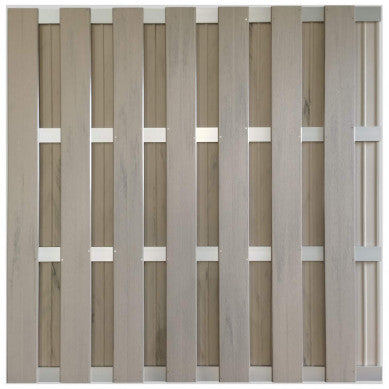 Composiet schutting Zilver Top Line