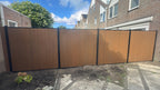 Exclusief Verticaal Composiet Schutting Rhombus Teak