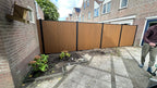 Exclusief Verticaal Composiet Schutting Rhombus Teak