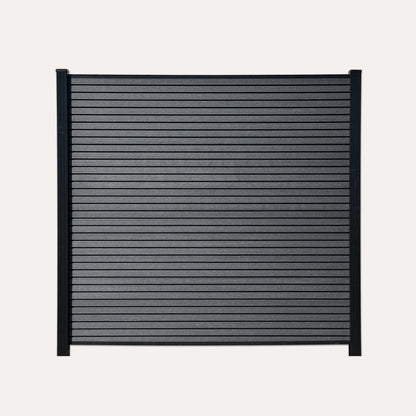 Composiet schutting rhombus zwart