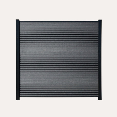 Composiet schutting rhombus zwart
