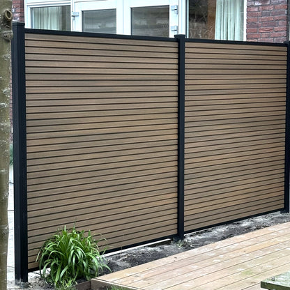 Composiet Schutting Rhombus Teak