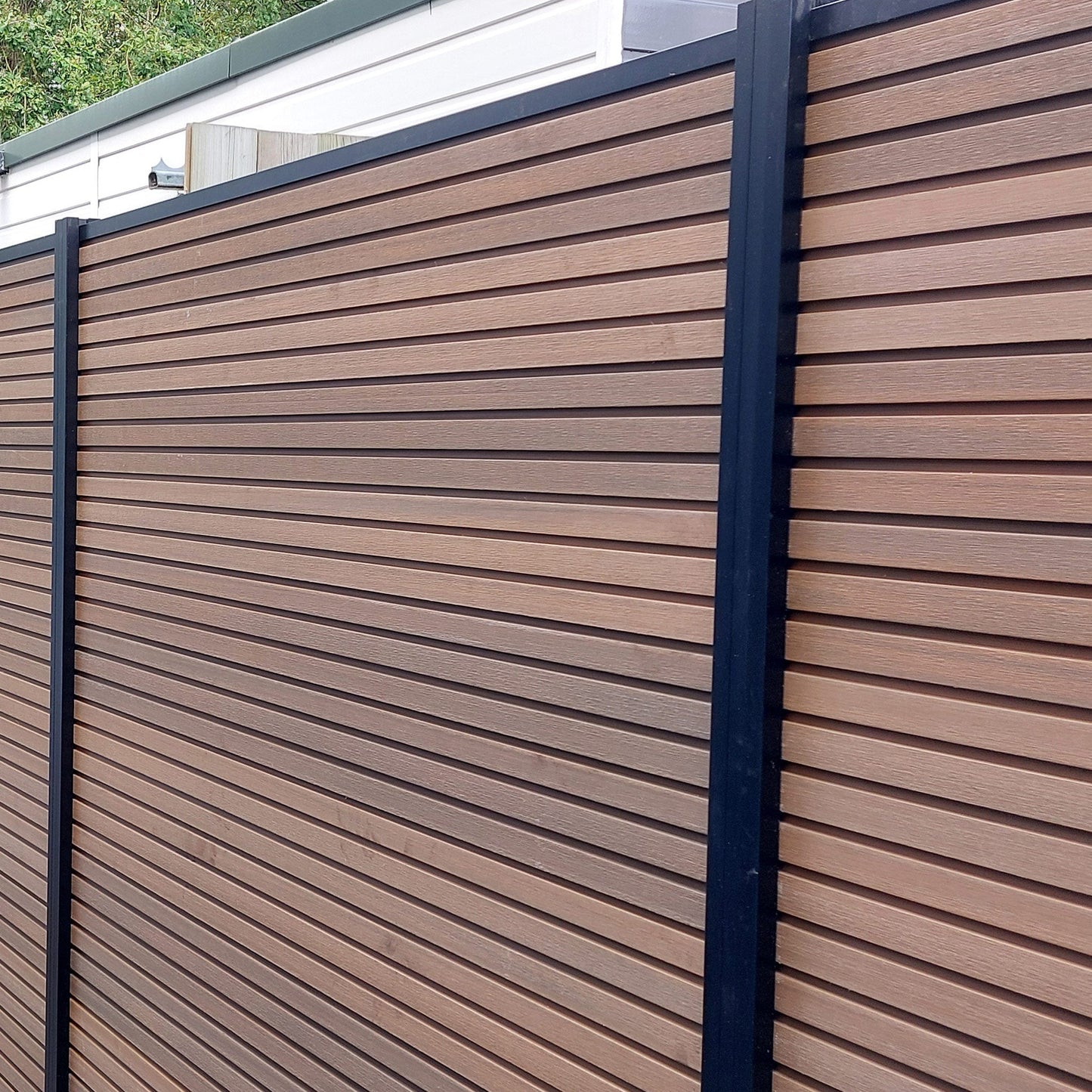 Composiet Schutting Rhombus Teak