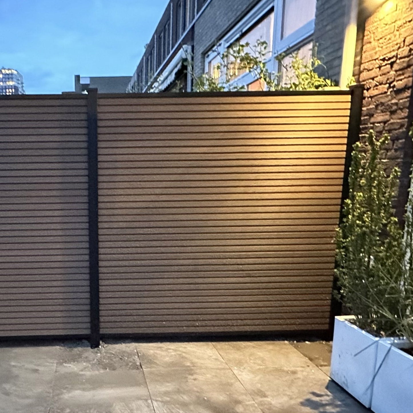 Composiet Schutting Rhombus Teak
