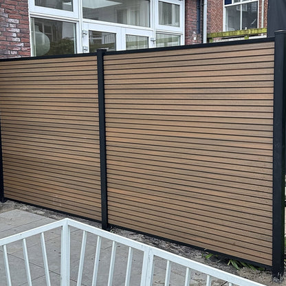 Composiet Schutting Rhombus Teak