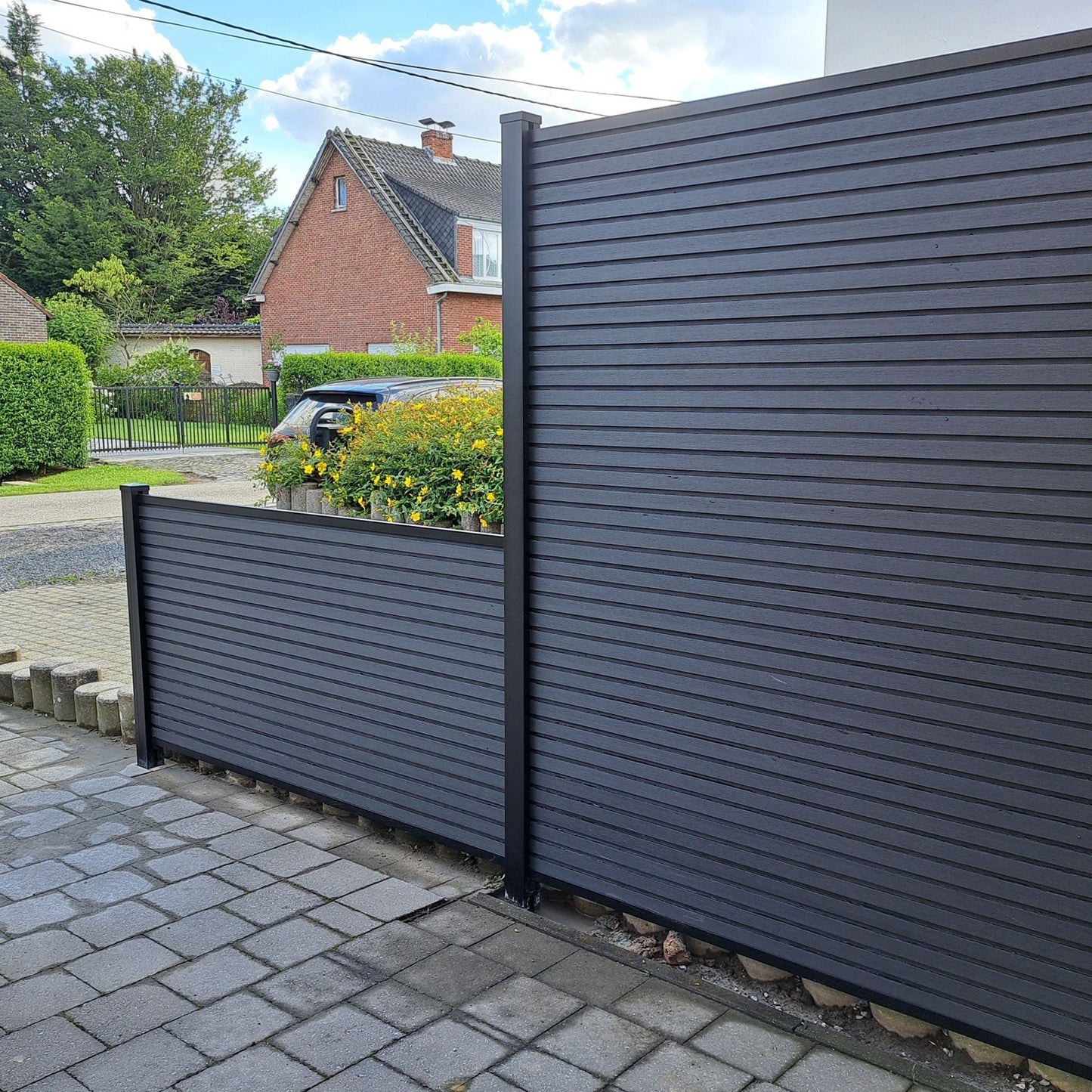 Exclusief Composiet Schutting Rhombus Zwart