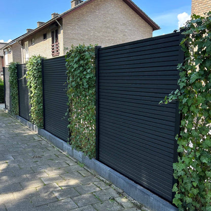 Exclusief Composiet Schutting Rhombus Zwart