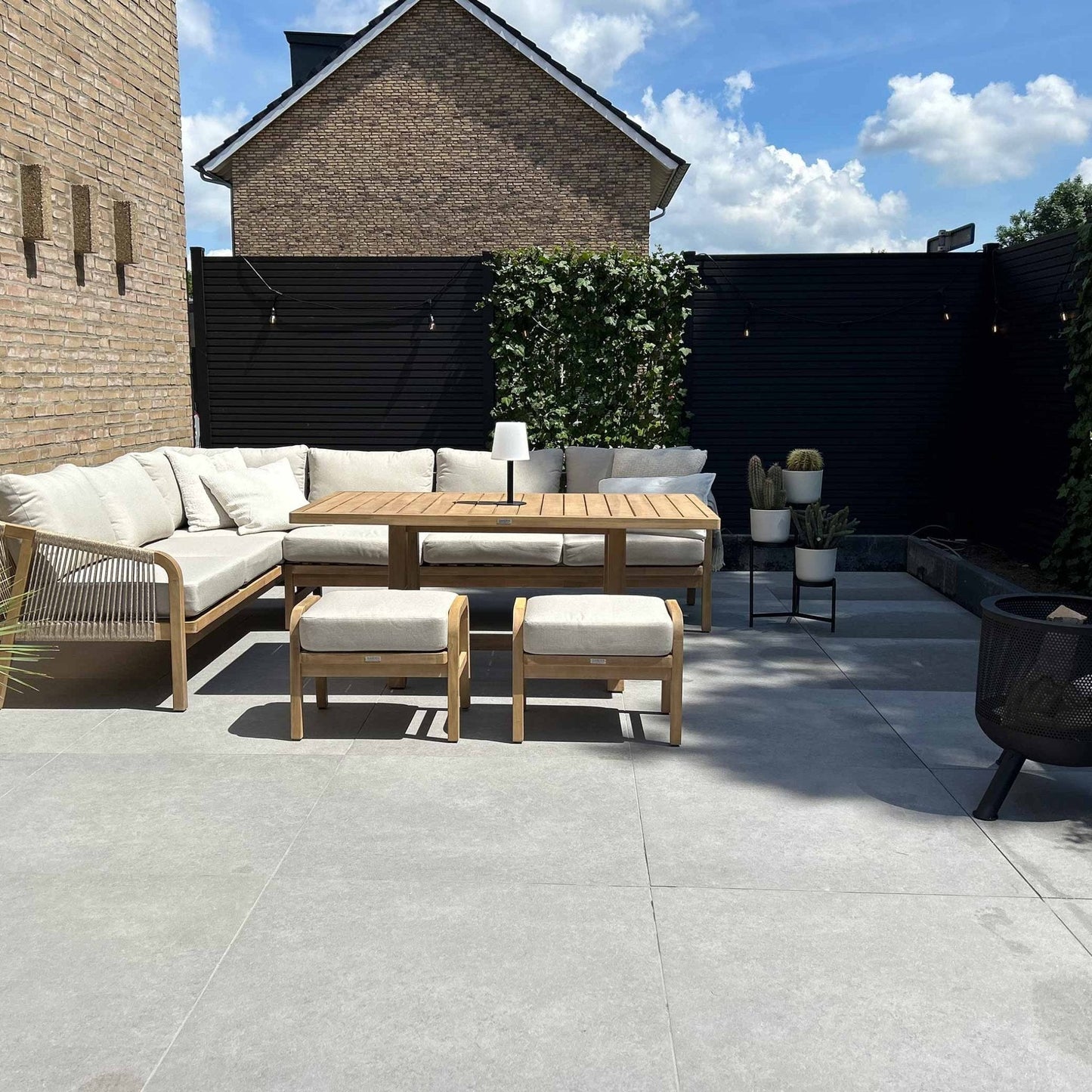 Exclusief Composiet Schutting Rhombus Zwart