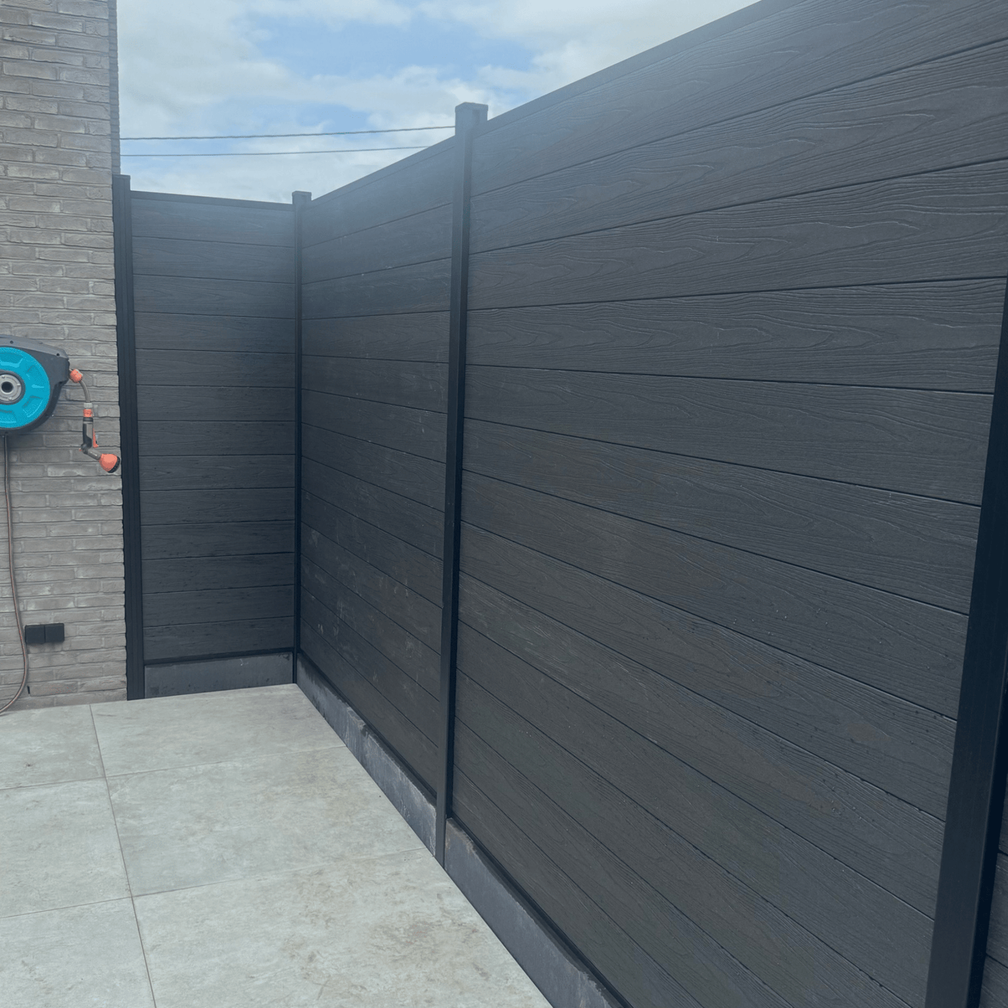 Composiet Schutting Zwart