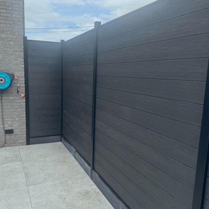 Composiet Schutting Zwart