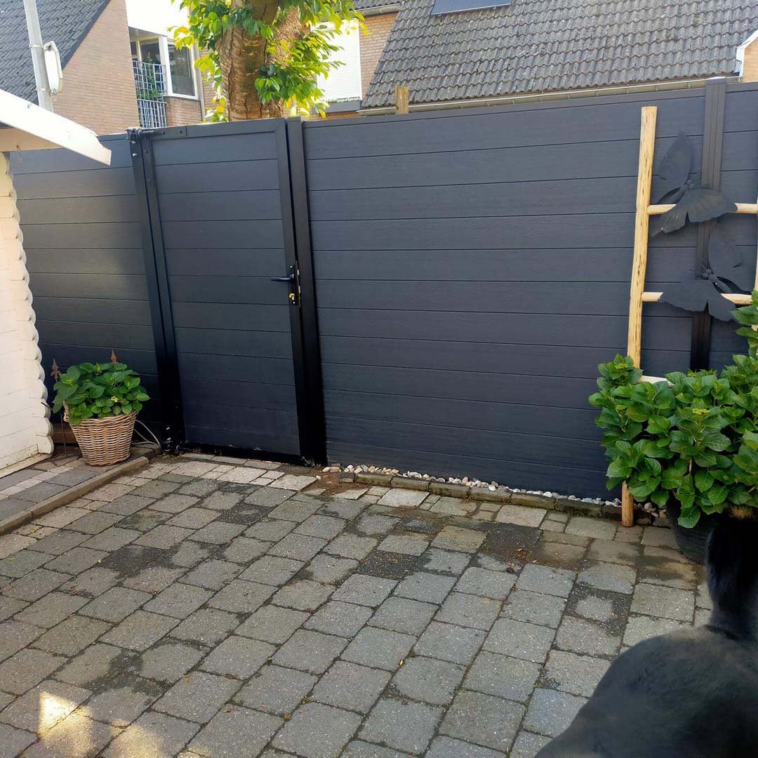 Composiet Schutting Zwart