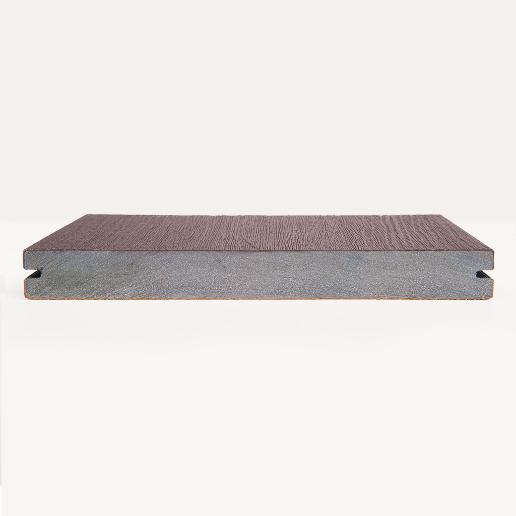 Sample vlonderplank massief bruin/teak