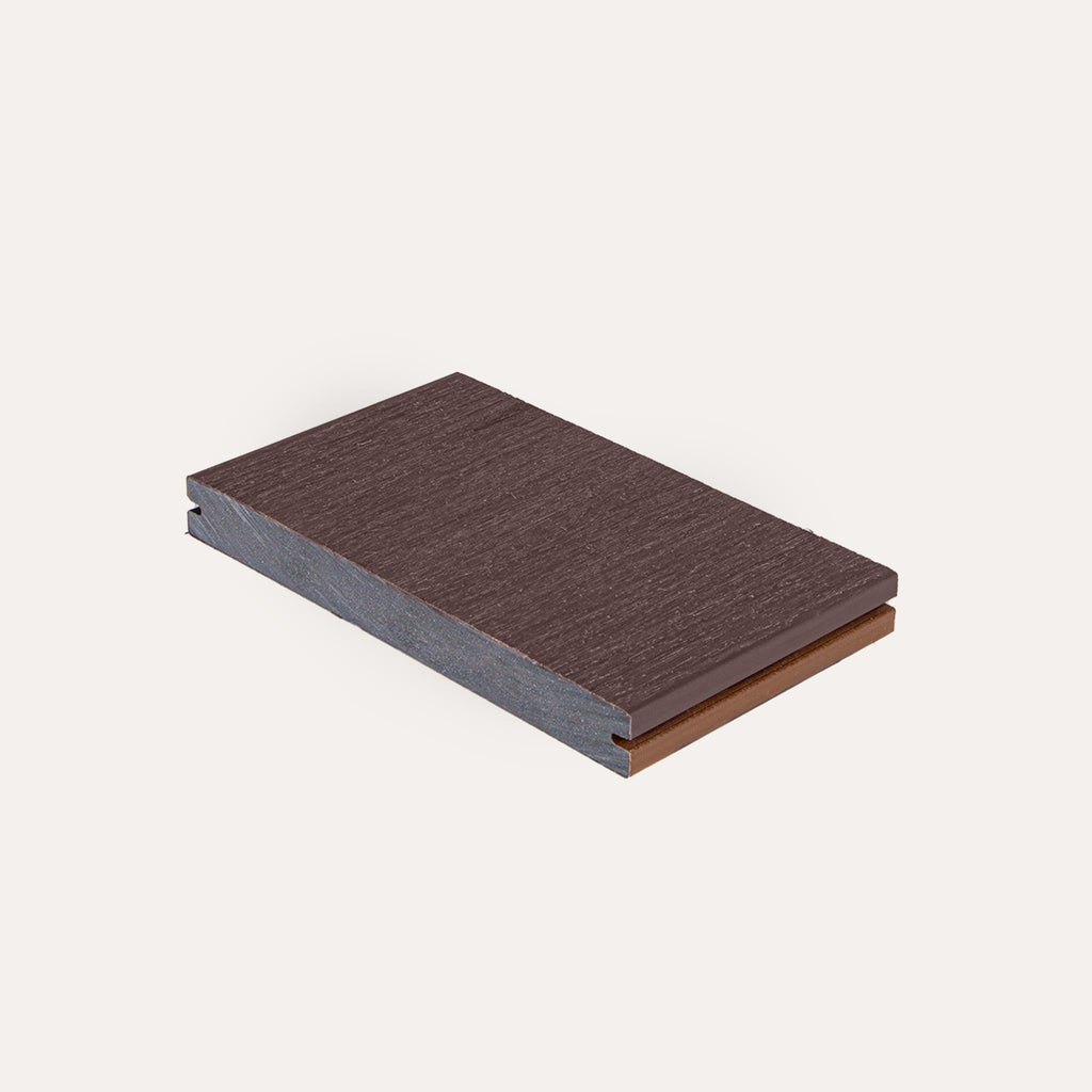 Sample vlonderplank massief bruin/teak