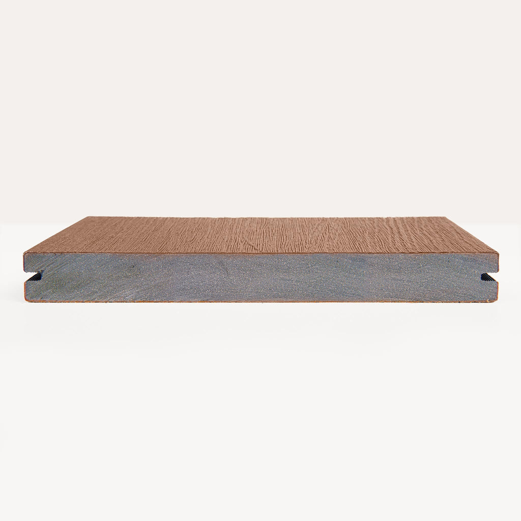 Sample vlonderplank massief bruin/teak