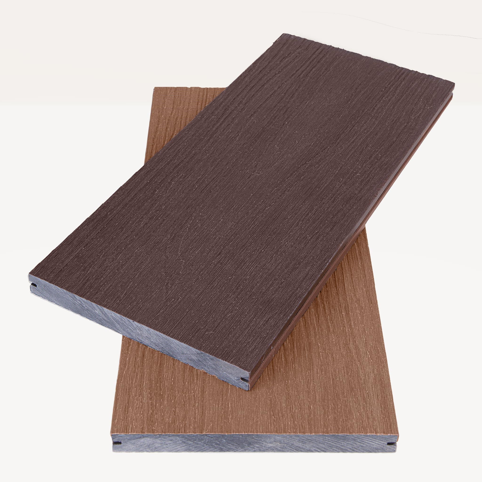 Sample vlonderplank massief bruin/teak