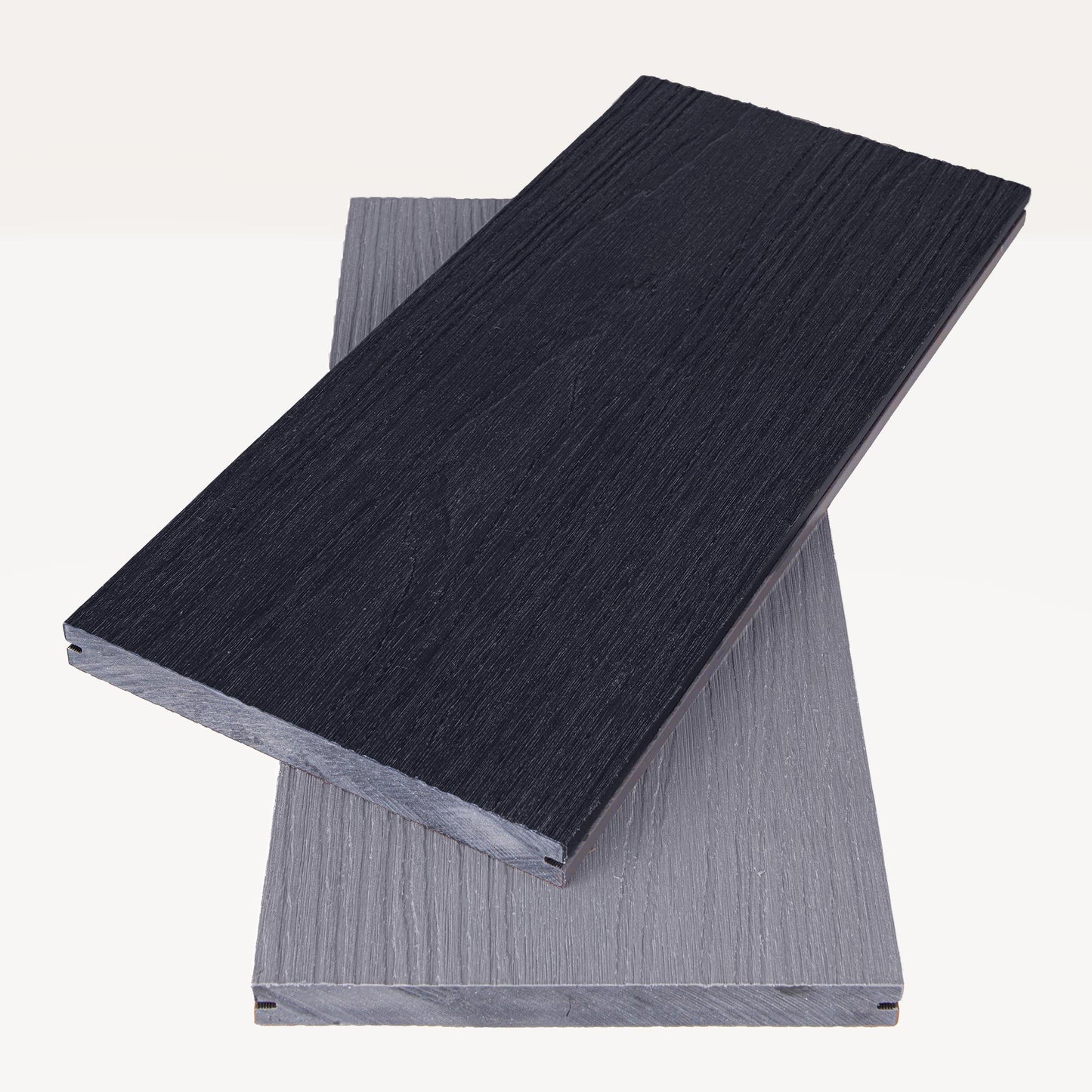 Sample vlonderplank massief zwart/grijs