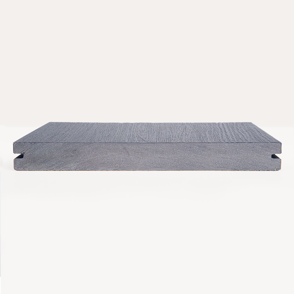 Sample vlonderplank massief zwart/grijs
