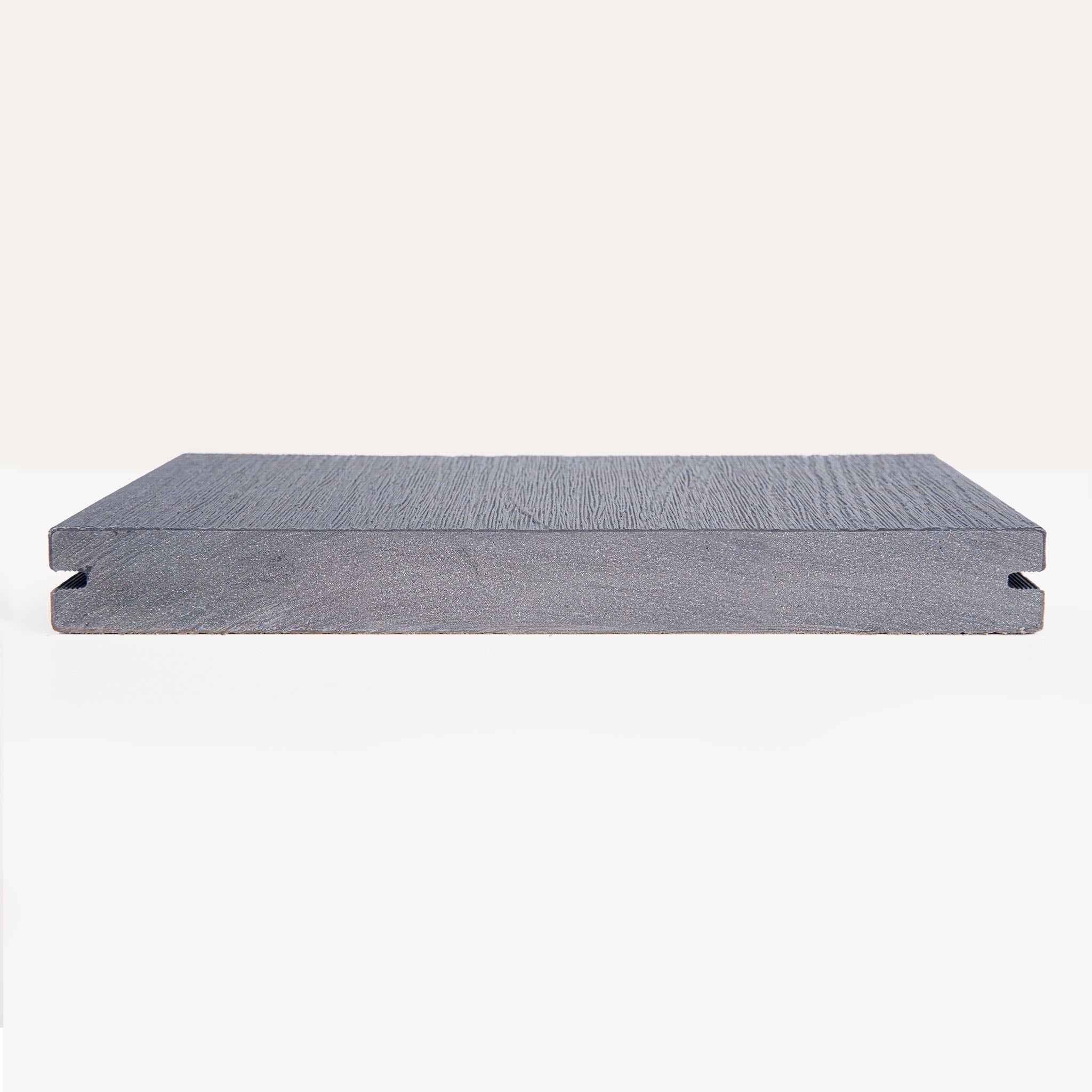 Sample vlonderplank massief zwart/grijs